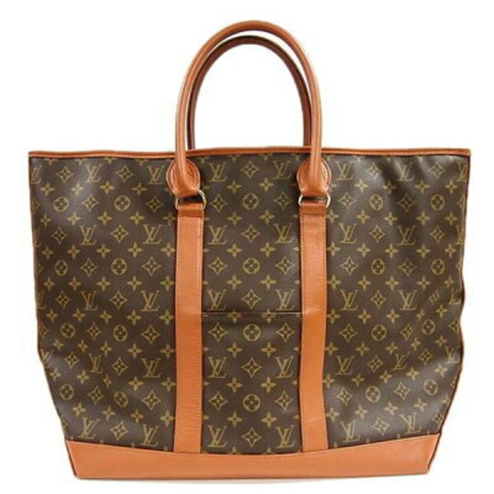 Louis Vuitton Sac Weekend Monogram Canvas Brown Tote Shoulder Bag B